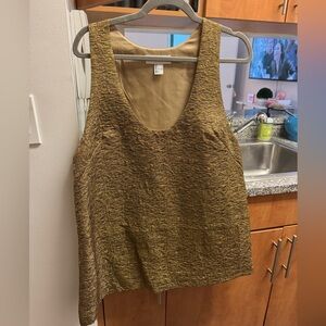 H&M Gold Textured Sleeveless Dress